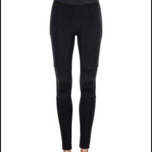 Zara Basic Womens Black Mid Rise Zipped Stretch Pants
